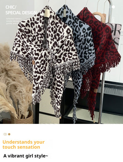 Bufanda Chal Leopardo con Flecos 2 en 1 Cálida y Elegante - Image 19