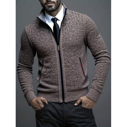 Suéter Cardigan con Cuello Alzado para Hombre - Image 9