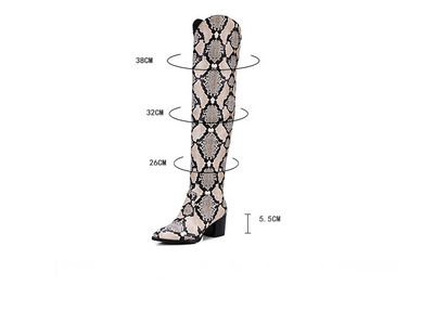 Botas de Mujer Estampado Leopardo Punta Afilada - Image 9