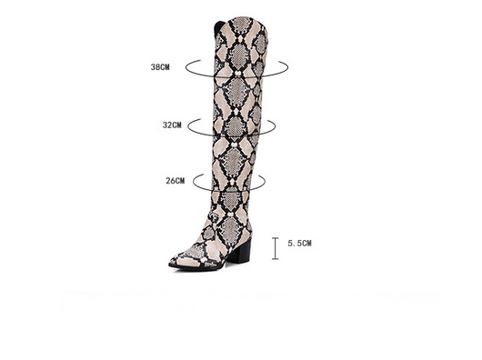 Botas de Mujer Estampado Leopardo Punta Afilada - Image 9
