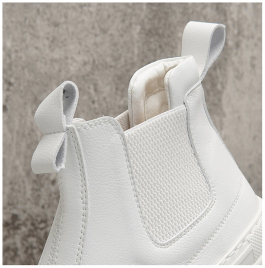 Botas Blancas de Hombre Invierno Terciopelo con Suela Gruesa - Image 13