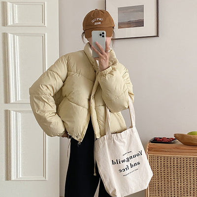 Abrigo Acolchado de Algodón para Mujer - Estilo Urbano Casual - Image 4