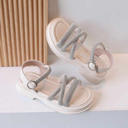 Sandalias Infantiles Elegantes con Detalles de Strass - Image 5