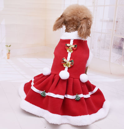 Falda Navideña de Felpa para Mascotas - Abrigo Térmico Grueso - Image 4