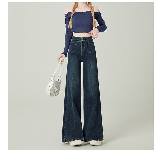 Pantalones Vaqueros Vintage Talle Alto Azul para Mujer - Image 6