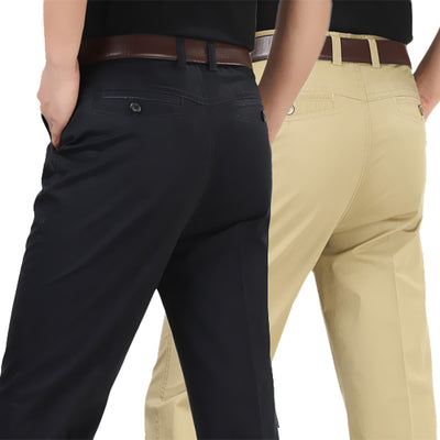 Pantalones de Cintura Alta para Hombre Maduro - Corte Recto Clásico - Image 5