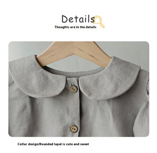 Blusa Princesa Niña Cuello Muñeca Algodón y Lino - Image 16