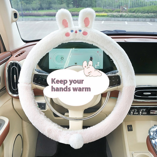 Funda Térmica Peluche para Volante - Diseño Cartoon Otoño Invierno