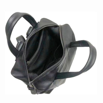 Mochila Negra de Cuero Universal Shiralee - Diseño Minimalista - Image 9