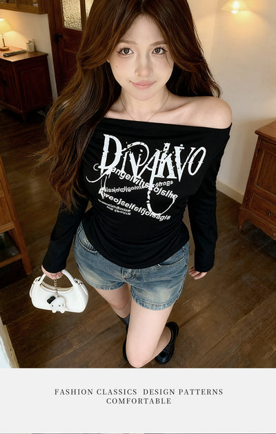 Blusa Manga Larga Hombro Asimétrico Ajustada y Reductora - Image 12