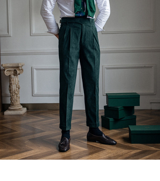 Pantalones de Pana Rectos Cintura Alta para Hombre - Image 24