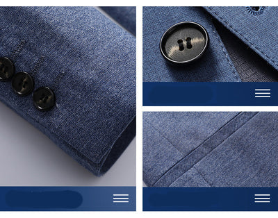 Saco de Vestir Entallado Liso para Hombre - Image 8