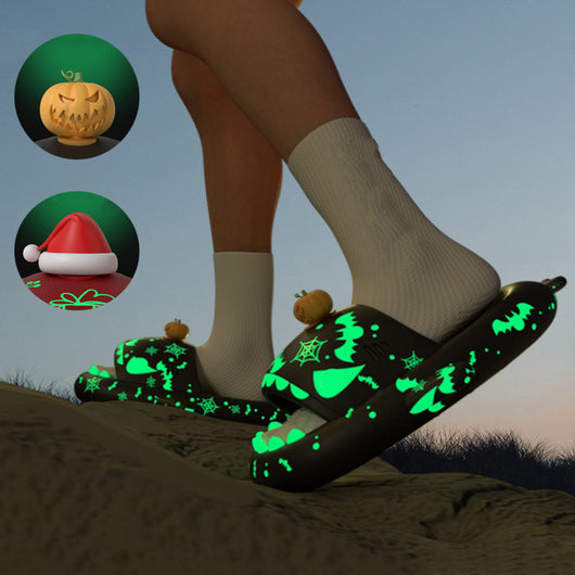 Pantuflas Luminosas Tiburón para Parejas - Zapatillas de Casa Antideslizantes Unisex