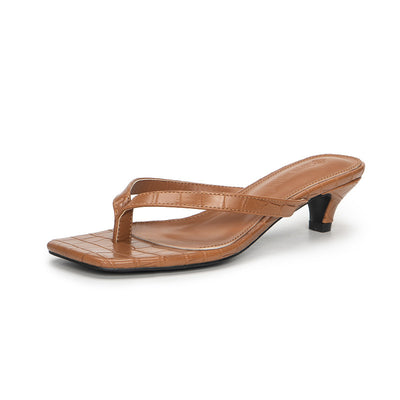 Sandalias Estilo Francés con Tacón Gatito y Punta Cuadrada para Mujer - Image 8