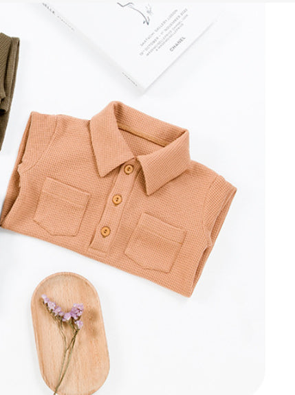 Enterizo de Algodón Waffle para Bebé - Diseño Personalizable Primavera Otoño - Image 12