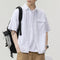 Camisa Holgada de Algodón Japonés para Hombre - Colores Sólidos