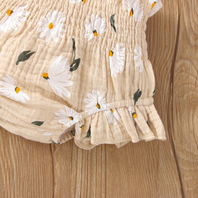 Conjunto de Dos Piezas Niña con Pantalón Suspender Estampado Floral - Image 5