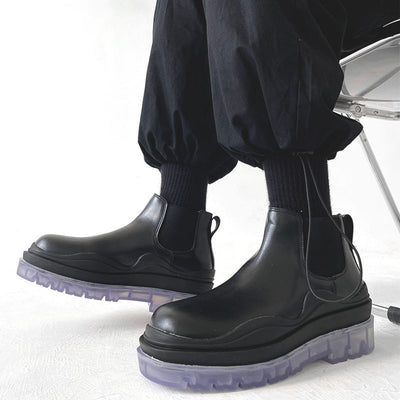 Botas Cortas con Plataforma Gruesa y Tacón Elevado Estilo Industrial