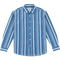Camisa Denim Holgada a Rayas con Lavado Vintage para Hombre