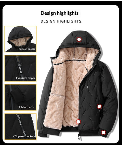 Abrigo de Algodón Acolchado con Forro Polar para Hombre - Image 18