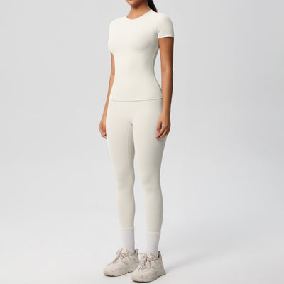 Conjunto Deportivo Mujer: Playera y Pantalón Yoga Cintura Alta - Image 27