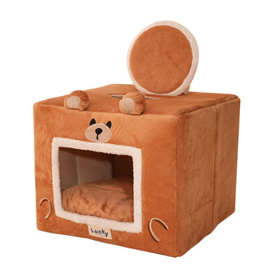 Casa Cama Térmica para Mascotas - Cueva Acogedora Lavable - Image 7