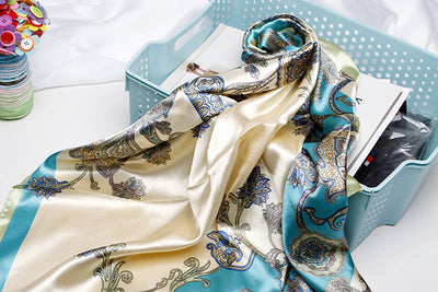 Pañuelo de Seda Artificial Estampado Tamaño Pequeño - Image 17