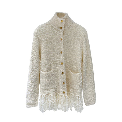 Cardigan de Lana con Borlas - Suéter Abrigo para Mujer Otoño Invierno - Image 10