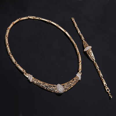 Conjunto de Joyería de Cristal: Collar y Aretes (4 Piezas) - Image 4