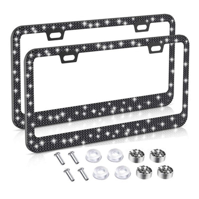 Marco para Placa de Licencia American Standard en Acero Inoxidable con Cristales