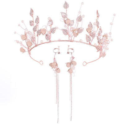 Aretes de Corona Lujo con Perlas y Diamantes - Image 7