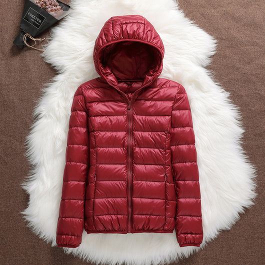 Chaqueta Acolchada Ligera para Mujer con Capucha Ajustada - Image 10