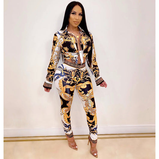 Conjunto Dos Piezas con Estampado Digital para Mujer