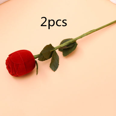 Caja de Anillo Elegante con Rosas de Rama - Estuche para Aretes - Image 6