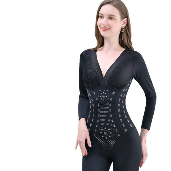 Pantalón Moldeador de Cuerpo Completo con Manga Larga y Cafeína