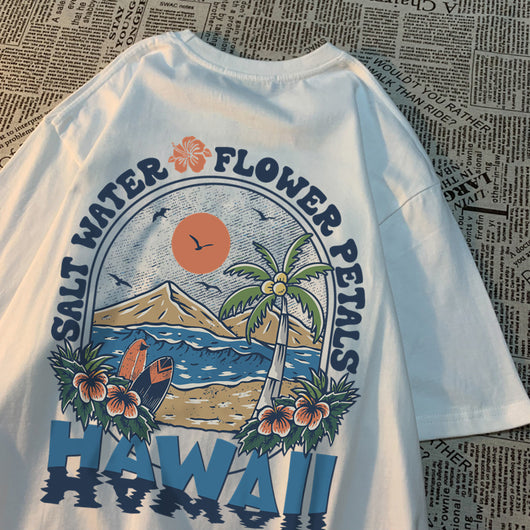 Playera Hawaiana Salt Water Petals Unisex - Comodidad Casual - Image 4