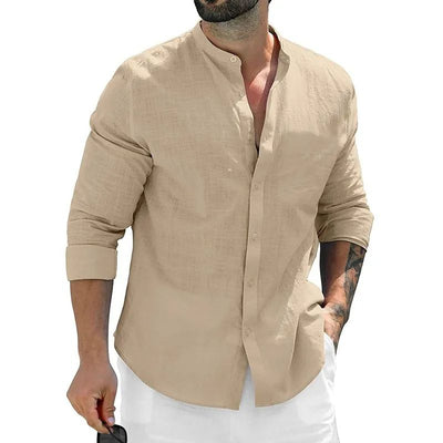 Camisas de Algodón para Hombre Manga Larga Estilo Ejecutivo Otoño - Image 14