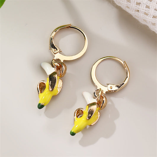 Aretes de Clip Frutal para Mujer - Uva y Fresa en Metal - Image 8