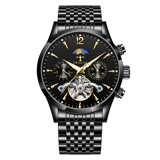 Reloj Mecánico Tourbillon Hueco Luminoso Resistente al Agua para Hombre - Image 5