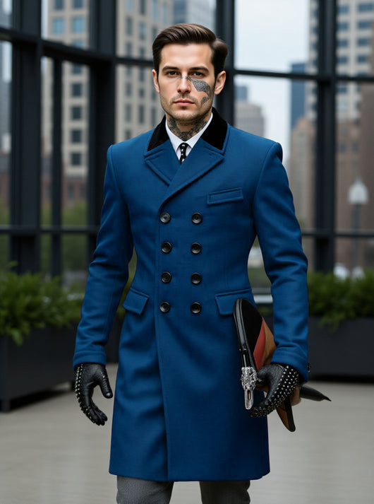 Abrigo de Lana Forrado para Hombre - Otoño e Invierno - Image 8