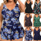 Traje de Baño Talla Grande Estampado sin Mangas para Mujer