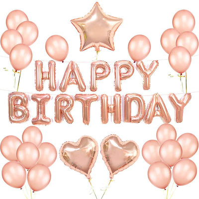Juego de Globos Dorados para Cumpleaños con Letras Feliz Cumpleaños 16 Pulgadas - Image 3
