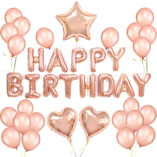 Juego de Globos Dorados para Cumpleaños con Letras Feliz Cumpleaños 16 Pulgadas - Image 3