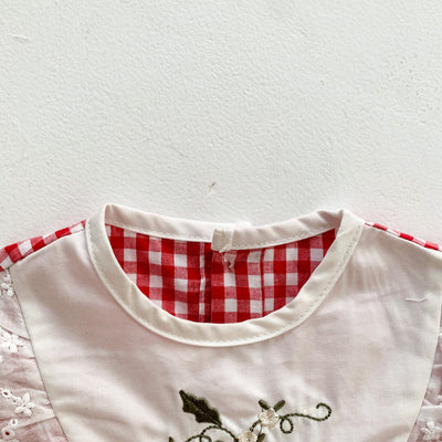 Enterizo Infantil de Encaje de Algodón con Diadema - Diseño Triangular Ligero para Niña - Image 10