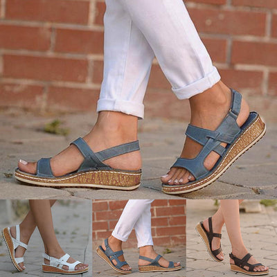 Sandalias Casuales Estilo Universitario con Tacón Bajo - Image 9