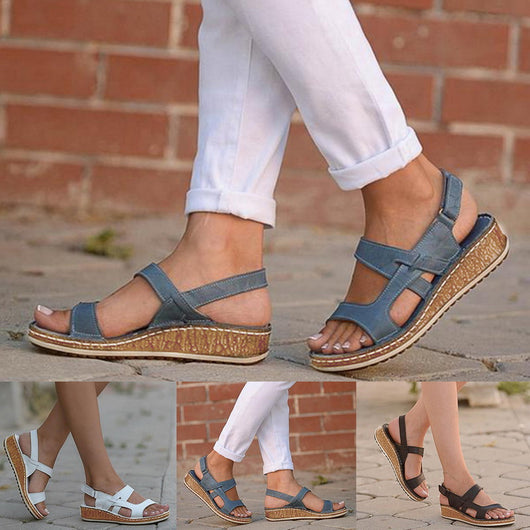 Sandalias Casuales Estilo Universitario con Tacón Bajo - Image 9