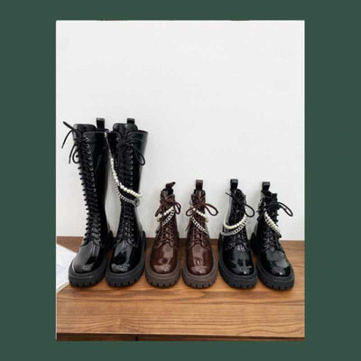 Botas Cortas para Mujer con Tacón Grueso y Punta Redonda - Image 4