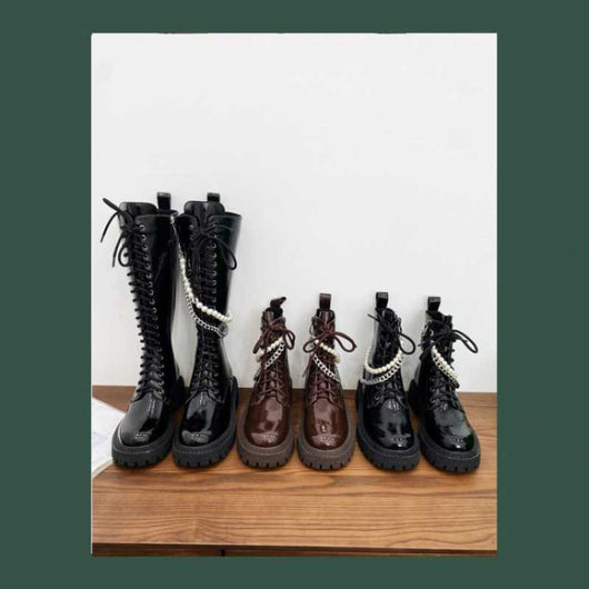 Botas Cortas para Mujer con Tacón Grueso y Punta Redonda - Image 4