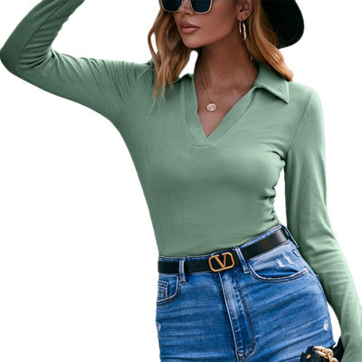 Blusa Slim Cuello V Manga Larga Kenji - Prenda Base Essencial - Image 5