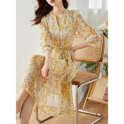Vestido Floral de Gasa Francesa - Image 3